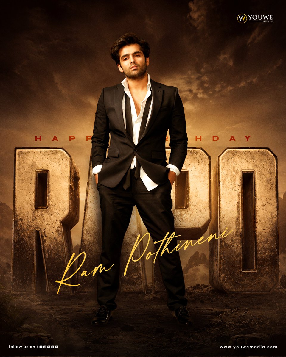 MediaYouwe's tweet photo. Many more happy returns of the day to @ramsayz garu🎂🔥
Your energy, dedication, and screen presence inspire millions. Wishing you endless success, joy, and love in the year ahead. Have a fantastic birthday! #RAPO
#HappyBirthdayRam #HBDRAMPOTHINENI @MediaYouwe https://t.co/x625VFKe8J