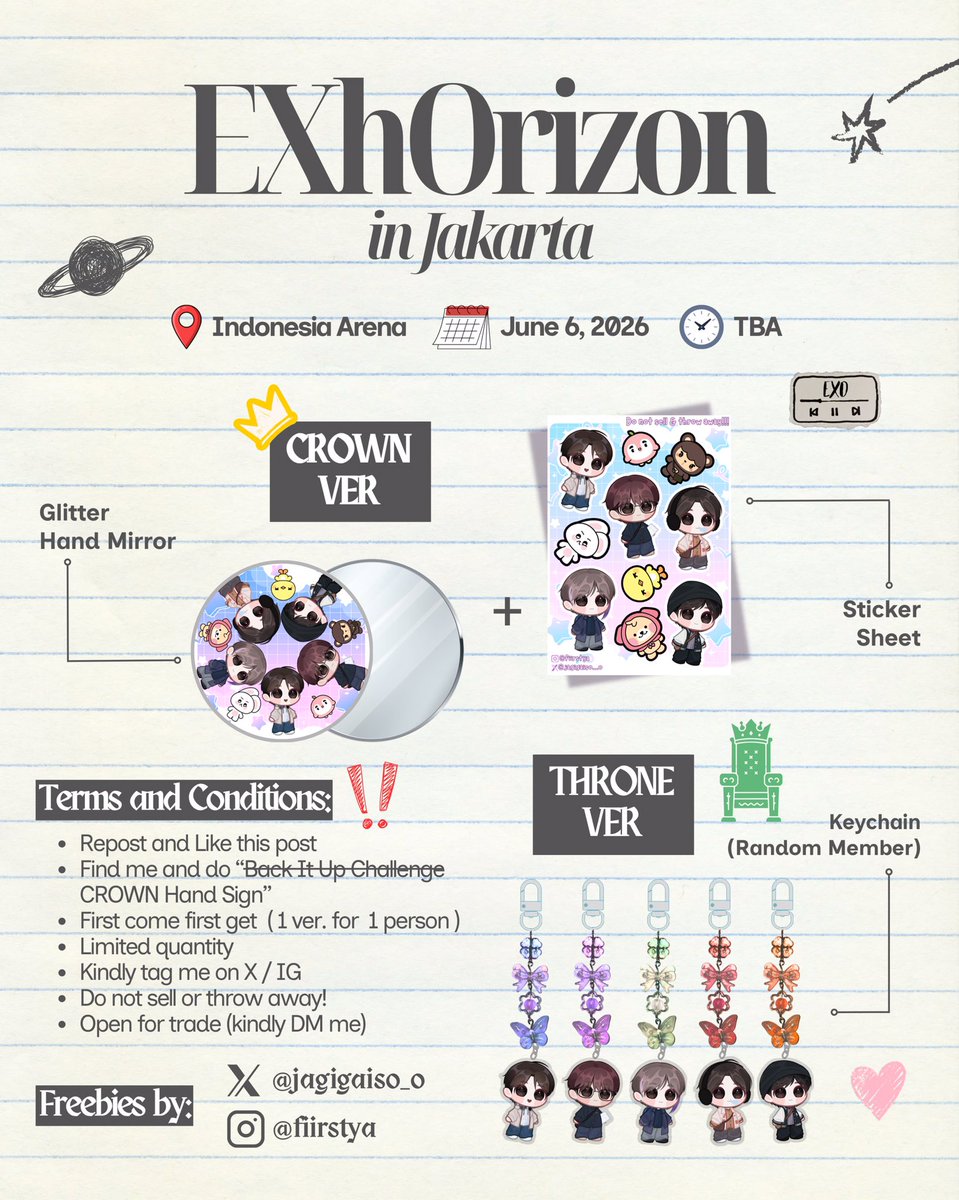 ren R𝓞ver ☽̶☾ | EXhOrizon Freebies in JKT Day 1 tweet media