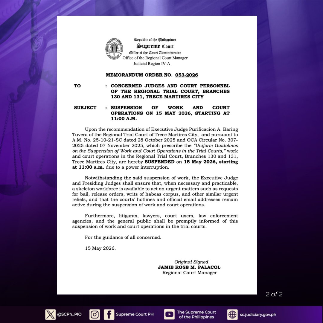 Philippine Supreme Court Public Information Office tweet media