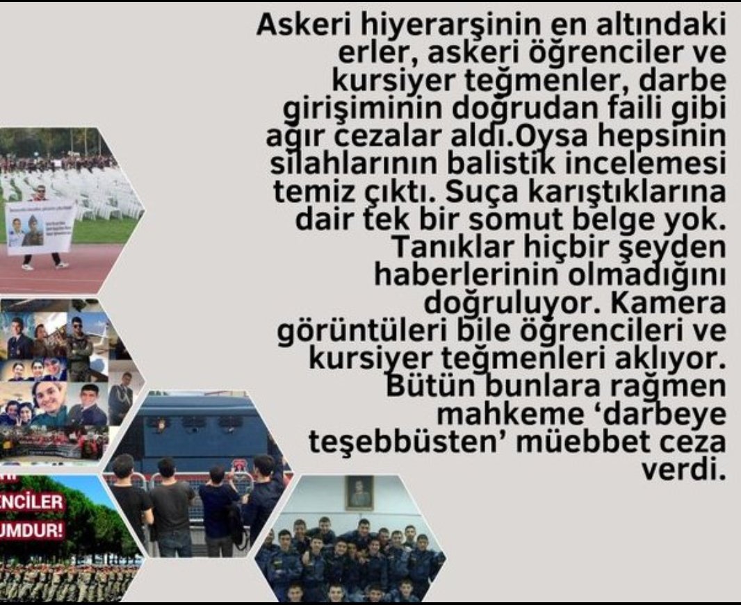 gezerer_vedat's tweet photo. @tayfun_kahraman Maalesef orada yalnız değilsiniz.
DEVLETE HÜKÜMETE TSK ya aileleri tarafından 13-14 yaşında tertemiz emanet edilen olayların FAİLİ DEĞİL mağduru olan gencecik fidanlar Askeri öğrenciler 20 bayram 10 yaş gününü mağdur olarak ailelerinden ayrı geçirdiler.
HALA ADALET BEKLİYORUZ https://t.co/iRZPDfkA26