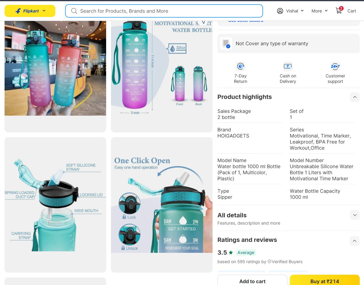 DarkConqueror22's tweet photo. @Flipkart I ordered HOIGADGETS Motivational Time Marker Leakproof BPA Free 1000ml Water Bottle (Pack of 2), but I received only 1 bottle. I requested a refund/replacement, but the pickup is getting delayed every single day.

 #Flipkart #CustomerServiceJobs 
(1/2) https://t.co/E0Dku5rY1L