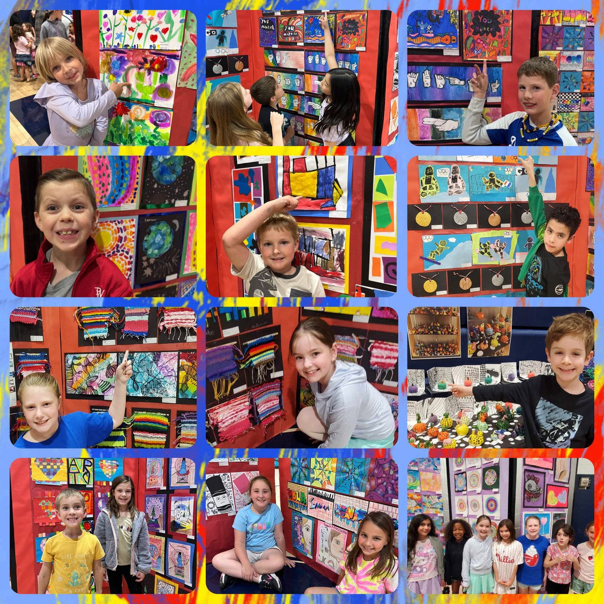CaleyUMASD's tweet photo. 🎨Take a look at these proud Cougars! 2026 Arts Fest was a HUGE success, and we can’t thank Mrs. Russell and the other UM art teachers enough!💙💛 https://t.co/bqkl62n9nR