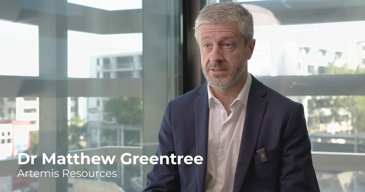 ArtemisResource's tweet photo. Bonanza gold grades, a 20km shear zone, and a 374,000oz resource! 

MD Matt Greentree discussed the Carlow gold project at RIU &amp; fresh insights on the Regal Shear Zone and our strategic Radio Hill processing plant pave the way for growth. 

📽️: https://t.co/fVdainTAZu

$ARV https://t.co/W8OzXnQnwY