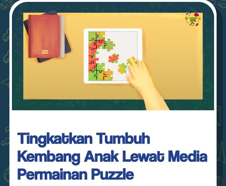 tgrcampaign's tweet photo. Sobat TGR tahu nggak sih kalo bermain puzzle itu bermanfaat untuk tumbuh kembang si kecil loh🤩
Yuk, baca selengkapnya disini ✨
https://t.co/J4xSAxmqq6 https://t.co/XcHVpEKH8X
