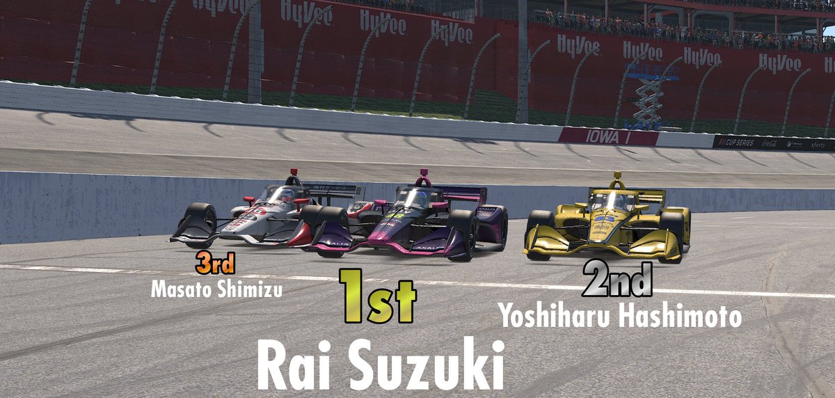 vtuberf1gp's tweet photo. VFOS 第2戦 アイオワ50 &amp; ニュートン50の最終順位結果が発表されました
Rd.3はインディ500、6/12 21:00 - (UTC+9) に開催します！

#Indycar #MotorSports #eMotorSports #VtuberF1GP #VFOS #Iowa #Newton #Indy500 #IMS

https://t.co/VlWXJGpgwJ https://t.co/8SyWPvdJUu