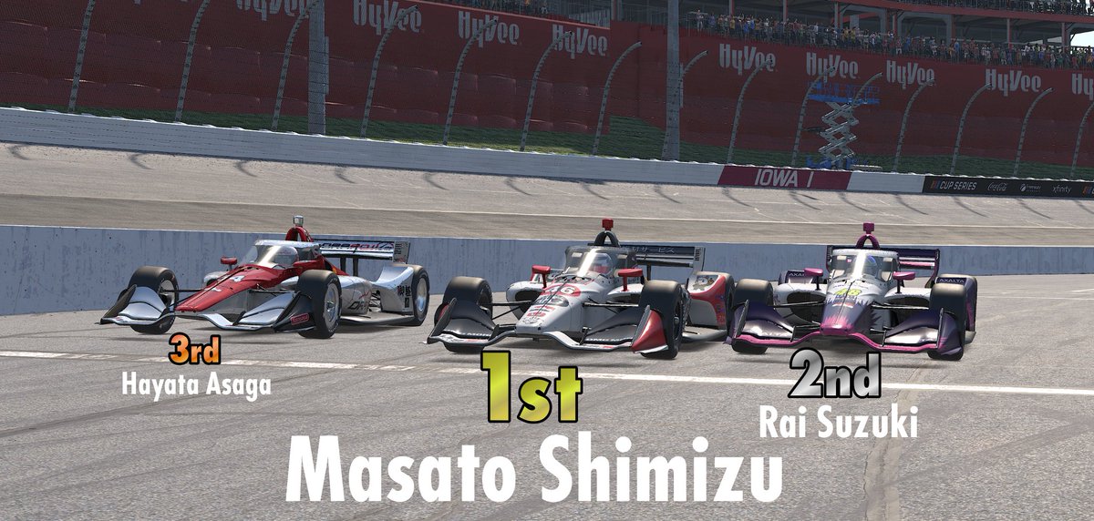 vtuberf1gp's tweet photo. VFOS 第2戦 アイオワ50 &amp; ニュートン50の最終順位結果が発表されました
Rd.3はインディ500、6/12 21:00 - (UTC+9) に開催します！

#Indycar #MotorSports #eMotorSports #VtuberF1GP #VFOS #Iowa #Newton #Indy500 #IMS

https://t.co/VlWXJGpgwJ https://t.co/8SyWPvdJUu