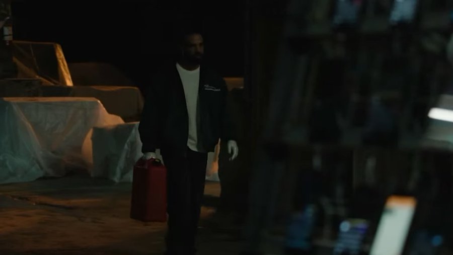 CraveWire's tweet photo. Drake depicts a bot farm being destroyed in ICEMAN Episode 4, with one frame showing an image resembling the “Not Like Us” cover on a phone. https://t.co/A47xIzX4hs