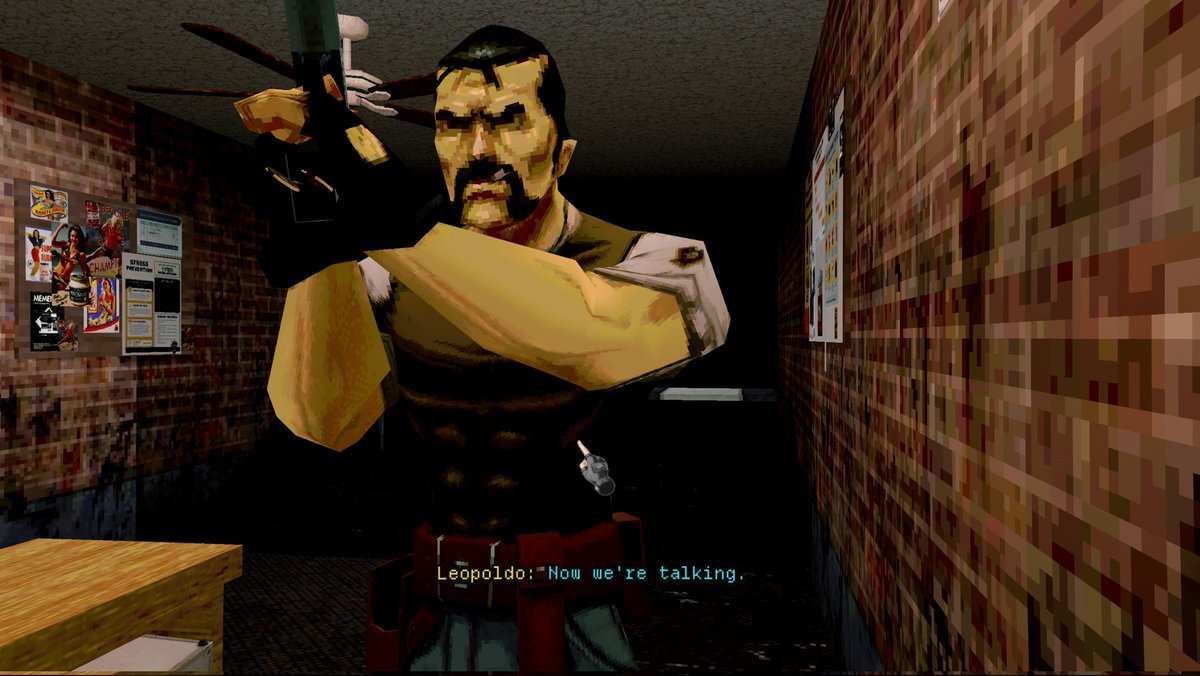 OctavioTenan's tweet photo. Que feliz surpresa esse jogo @VulturesGame. Muito legal ver jogos indies trazendo de volta a estetica do Playstation 1. https://t.co/gUtmHjDrPF