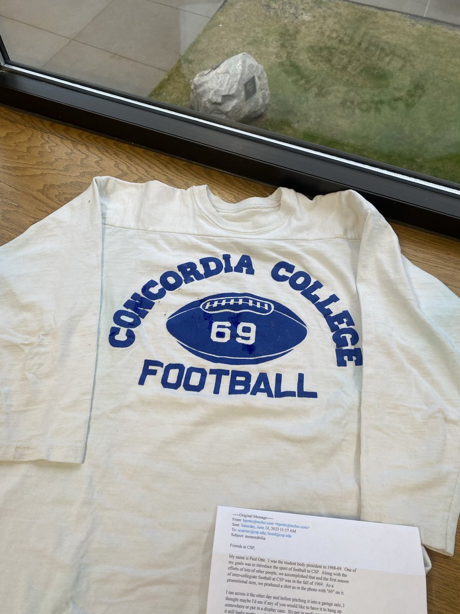 CoachSchu44's tweet photo. Found this gem in the closet! Football was introduced at CSP in 1969. Thanks to Paul Otte for sharing it with the program. https://t.co/cOap1V60Au