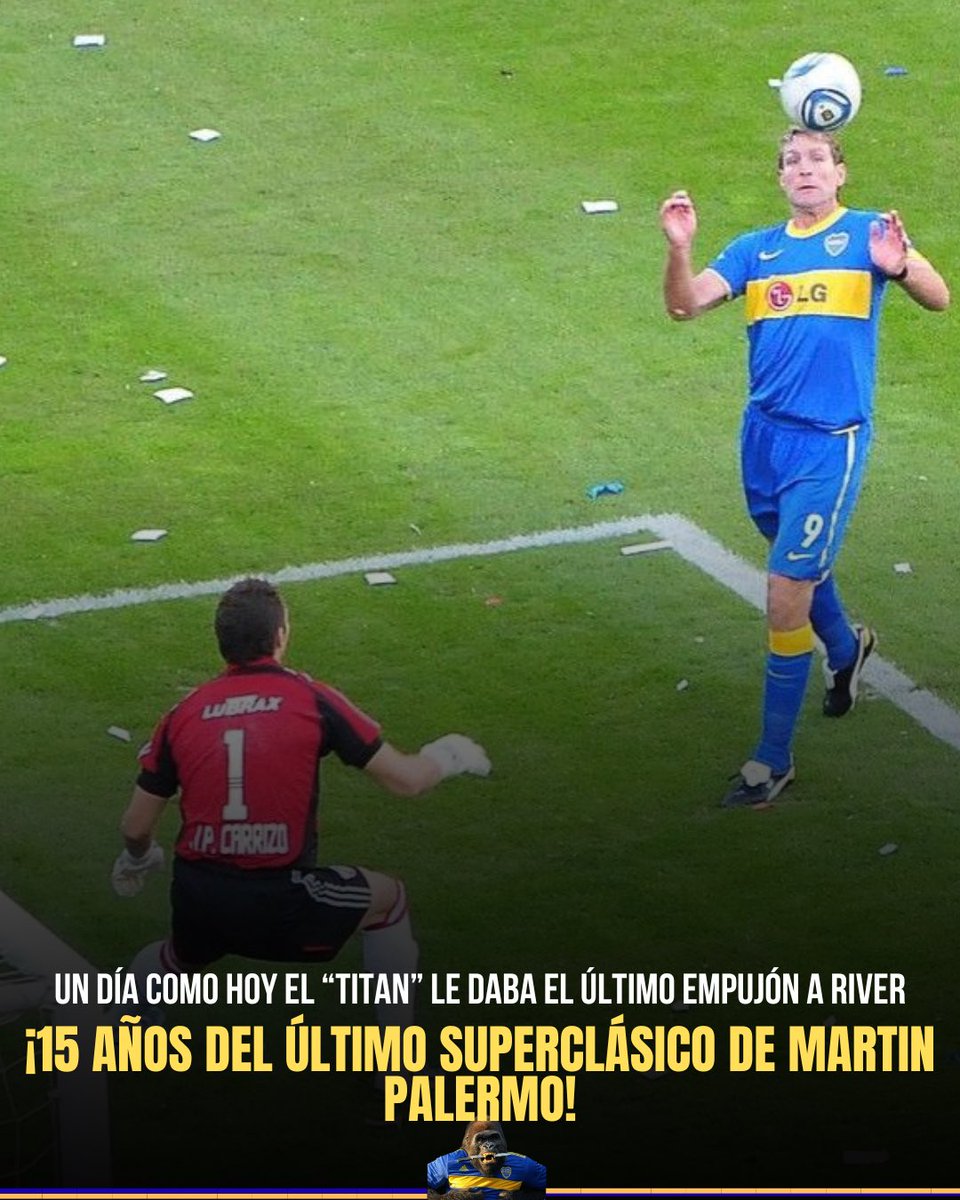 LaBocaInforma12's tweet photo. 🥹 Un día como hoy, pero hace 15 años @martinpalermo.ok jugaba su último superclásico en el club y les daba el último empujón al descenso a las gallinas.

#palermo #ultimo #superclasico #descenso #bocajuniors https://t.co/Dd0tukreDd
