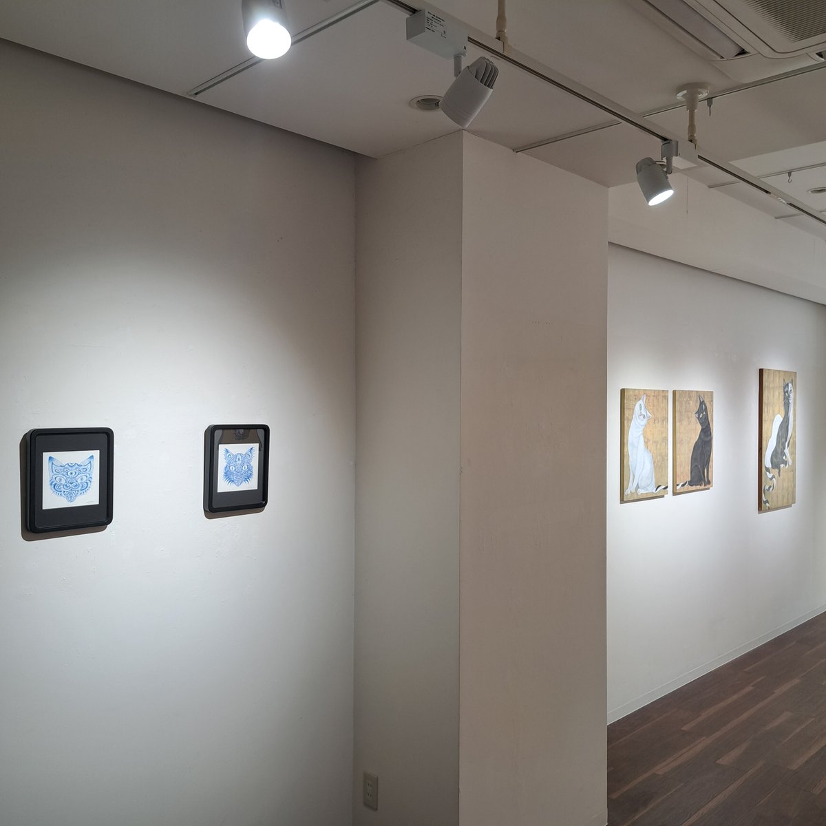 GalleryMumon's tweet photo. 本日より、
feebeeさん(@feebee_news) 個展「未観測のねこ」
が始まりました。
会期:5月15日(金)~5月30日(土)
11時~19時(日・月休廊)
https://t.co/QdaFms0KVb
本日、作品リストを公開いたしました。
https://t.co/6i3LZQp86B
※本展は当初、抽選による販売となります。
販売方法↓↓ https://t.co/6TZumpibTj