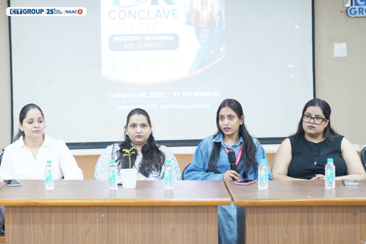 CTGroupshahpur's tweet photo. Bridging the gap between industry and academia through meaningful conversations, expert insights, and future-focused learning. 💼🎓
#CTGroup #HRConclave #IndustryAcademia #HRSummit #FutureProfessionals https://t.co/mxF1JChYEc