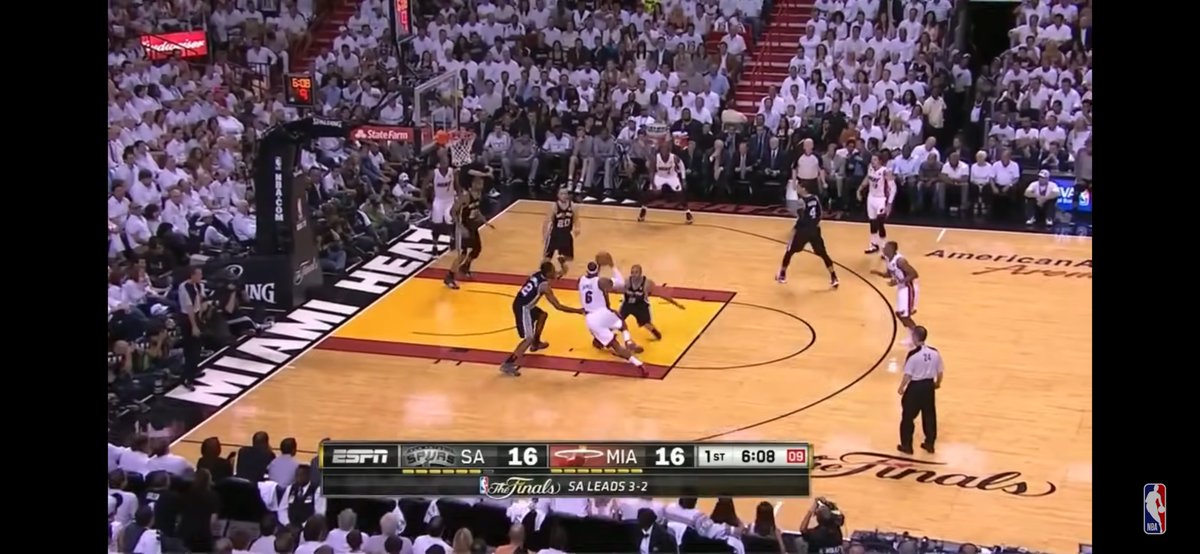 csrter1's tweet photo. @RedRum7375 @Bound2Ry Obviously they weren’t literally guarding with 5 players, all 5 had eyes on him anytime he had the ball and all crashed if he drove allowing the kickout, this is all from one game https://t.co/S99dyqOpyI