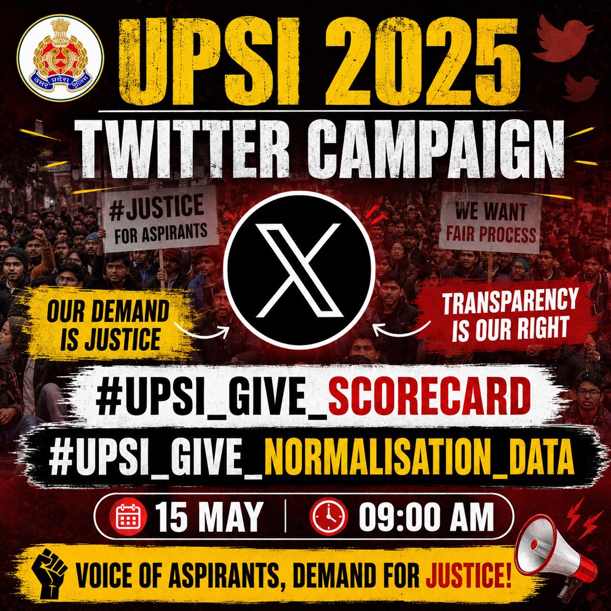 oprtion_sindoor's tweet photo. UP Govt. से विनम्र निवेदन है कि UPSI 2025 की भर्ती की पारदर्शिता में मुहर लगाते हुए score card जारी करे, एवं 2000+ पदों को और जोड़ा जाए जिससे अधिक बच्चों को जिनके 350+ तक स्कोर है वो भी कुछ आशान्वित हो सके।
#increase_2000_vacancy
#UPSI_GIVE_SCORECARD #UPSI_GIVE_NORMALISATION_DATA https://t.co/sMRy8XBgbr