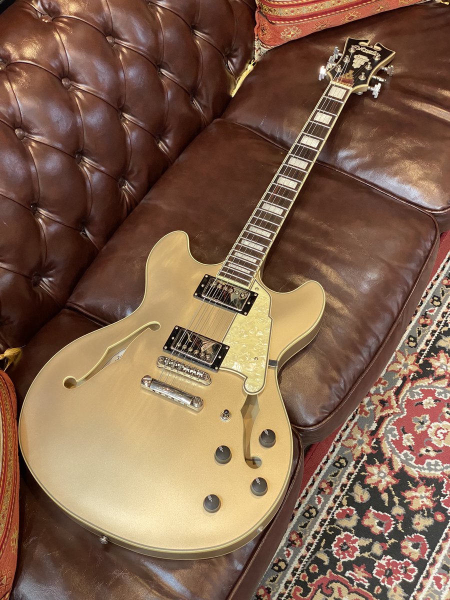 シェリコ♡ D'Angelico ( ディアンジェリコ ) Premier DC XT, Satin Desert Gold