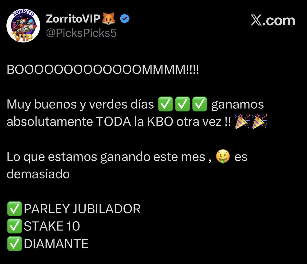 Freepicks4youu's tweet photo. 🔥🦊¡LISTOS LOS PICKS DEL ZORRITO VIP PARA LA KBO!⚾️🇰🇷

💰✅AYER GANAMOS TODA LA CARTELERA MADRUGADORA🤯🔥

🔥LLEGANDO A +50 LIKES ❤️ y RTS 🔁, LIBERAMOS TODA SU CARTELERA DE KBO TOTALMENTE GRATIS 🎁

USTEDES MANDAN😈💣 https://t.co/IPtYz2Gpt9