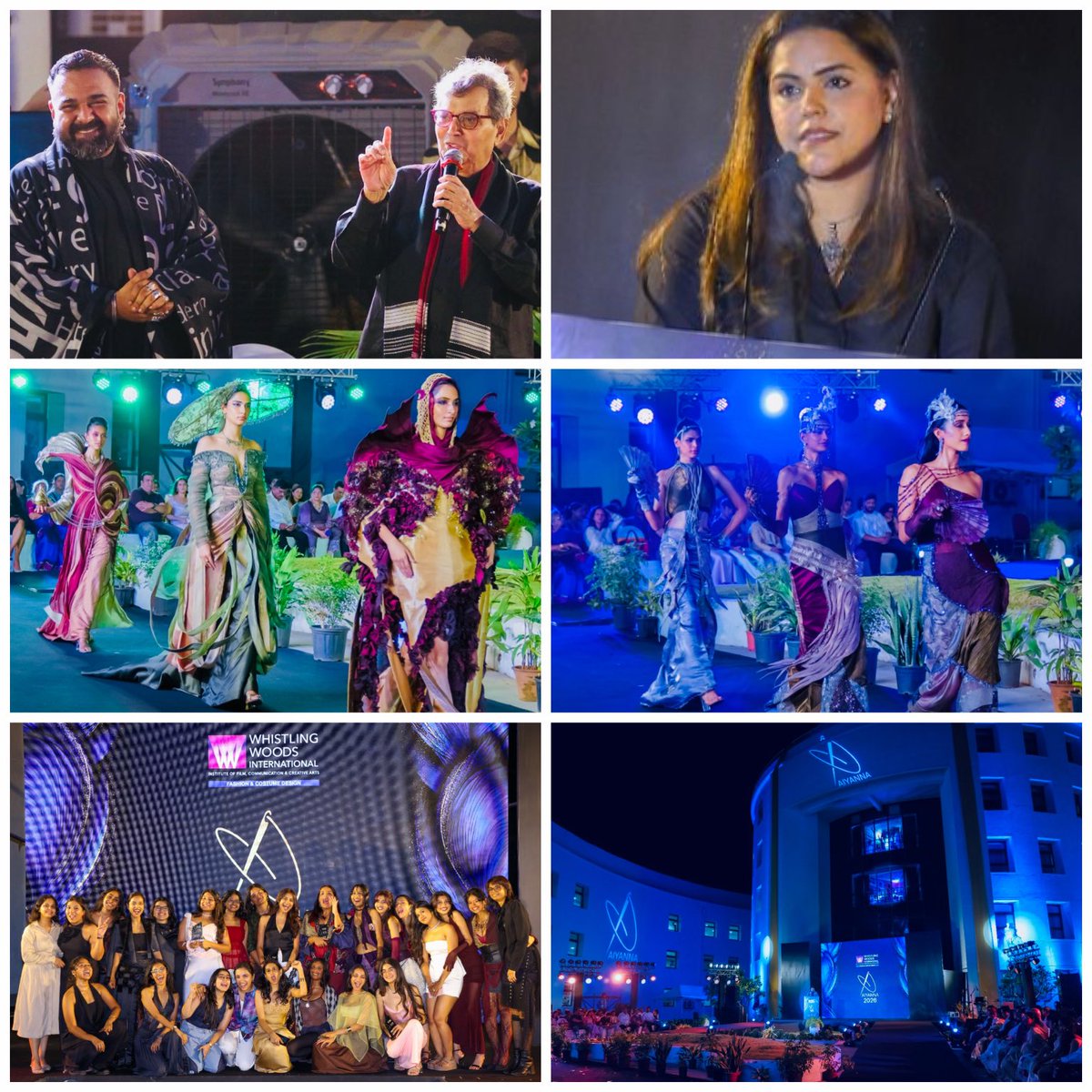 SubhashGhai1's tweet photo. Congratulations #AIYANNA FASHION SHOW 2026 
At whistlingwoods international mumbai 
Congratulations # student participants 
Congratulations # jewellyne Alvares
Congratulations # Meghna ghai puri 

It was really heartening to see new aesthetic sense of fashion school of wwi ❤️🕺🏽 https://t.co/7DfSr6xjhl