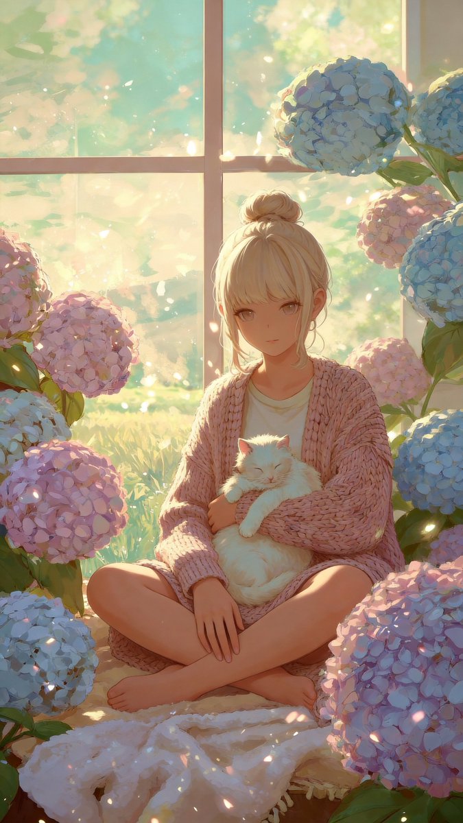 flowwallai's tweet photo. Golden afternoon light, hydrangea blooms, and a sleepy kitty in arms 🐱✨
This cozy animated wallpaper is now live!
Bring some soft, dreamy vibes to your desktop 💐

#LiveWallpaper #Wallpaper #Aesthetic #CozyVibes
#Hydrangea https://t.co/M9yFstADPQ