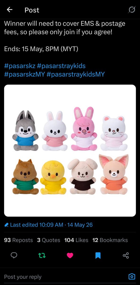 _lixidiya_'s tweet photo. @straykz_ Thank youuuu for the Giveaway bb🥹...
Hope both sides of your pillow stay cold, may your days always be blessed and semoga sihat selalu.✨ https://t.co/8x1f1p4KGA