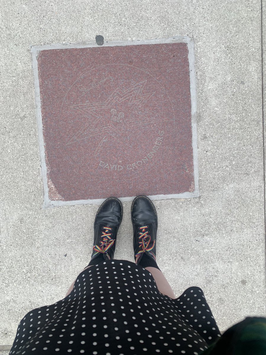 mrphoquette's tweet photo. Went to the david cronenberg canada’s walk of fame star (square?) and everyone knew you https://t.co/2SUco90gwS