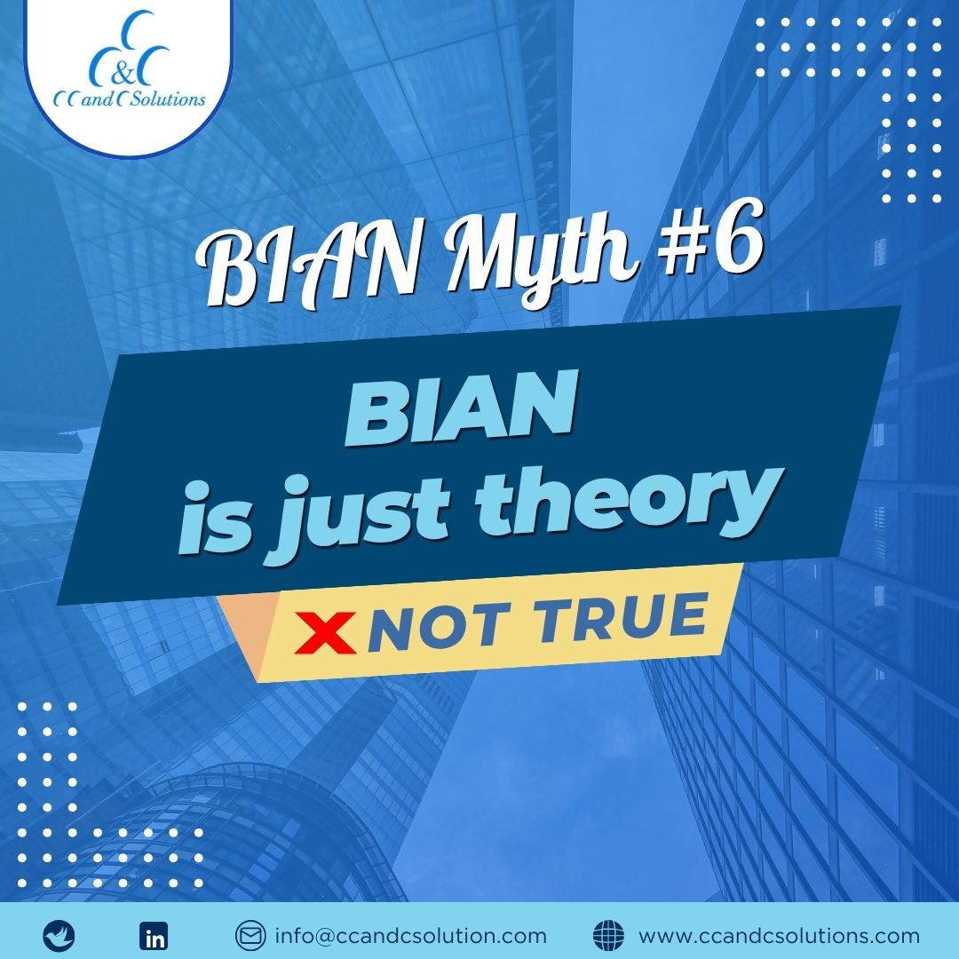 ccandcsolutions's tweet photo. Before we wrap up this series, let’s address one last common misconception 👀 BIAN Myth #6, BIAN is just theory. Not true.
Do you think the problem is with frameworks or execution? 👇
#BIAN #EnterpriseArchitecture #BankingTech #DigitalTransformation #ArchIQ #CCandCSolutions https://t.co/2t60tTEaRZ