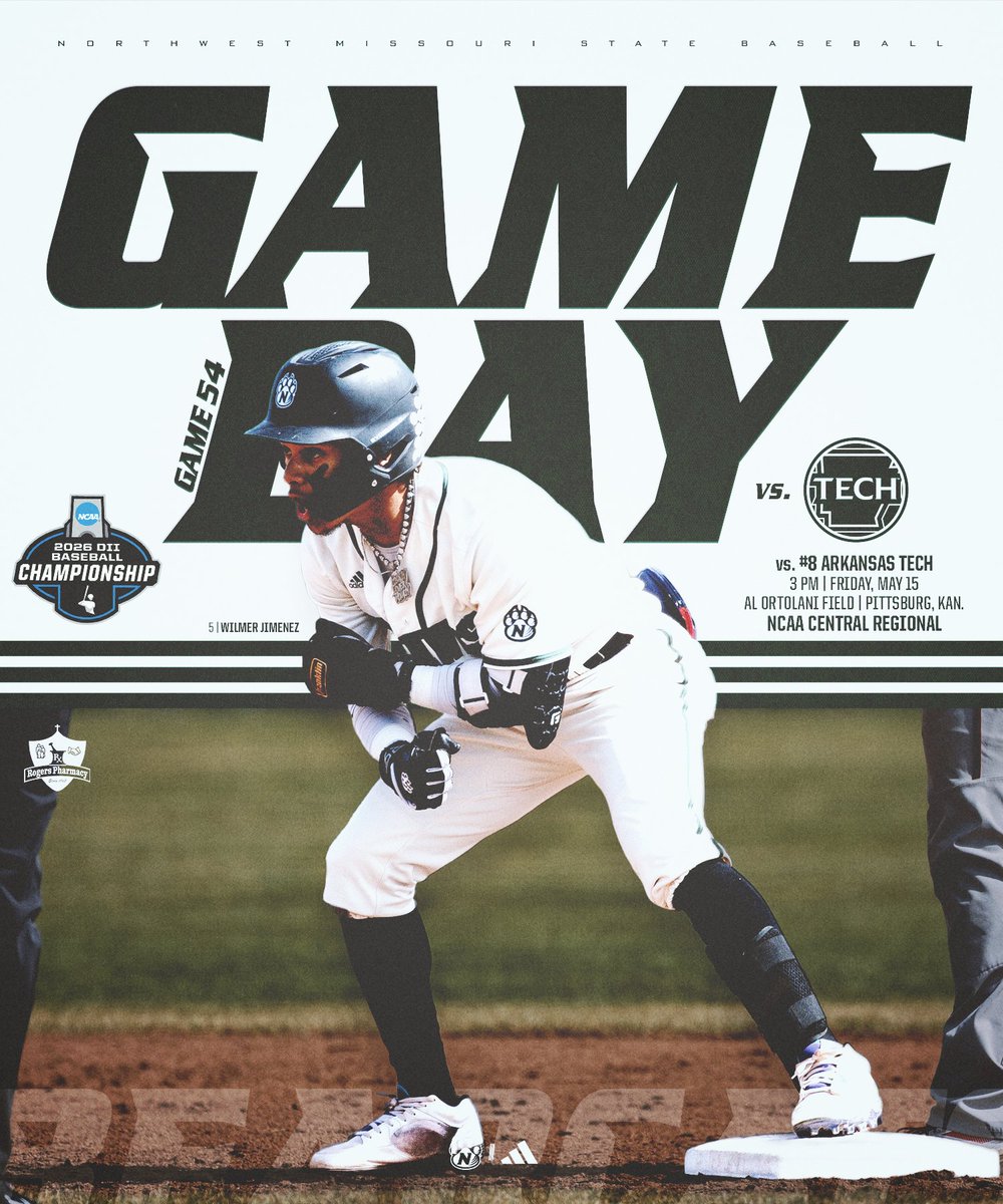 NWBearcatBSB's tweet photo. 𝙳𝙾-𝙾𝚁-𝙳𝙸𝙴 𝙱𝙰𝚂𝙴𝙱𝙰𝙻𝙻. 
   ↳ 𝙸𝚝'𝚜 𝙶𝙰𝙼𝙴𝙳𝙰𝚈‼️

🆚: No. 8-seed Arkansas Tech
🏆: @NCAADII Central Regional
🏟️: Al Ortolani Field
📍: Pittsburg, Kan.
⏰: 3 PM
📺: https://t.co/WdozG8pFRg
📻: https://t.co/dp7AiWQ7TK
📊: https://t.co/kAnaMb7FmY

#OABAAB https://t.co/hCYV4hpp2z