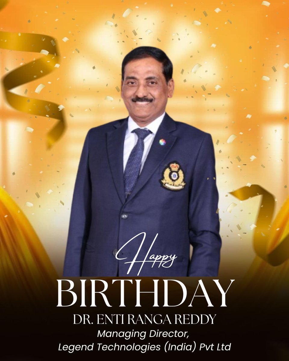 Legend_Tech's tweet photo. Wishing our esteemed Managing Director, Dr. Enti Ranga Reddy, a very Happy Birthday! 🎉🎂

Your visionary leadership, dedication, and inspiring journey continue to motivate us every day.
Wishing you good health, happiness, and many more years of success. https://t.co/898pVjqxn4
