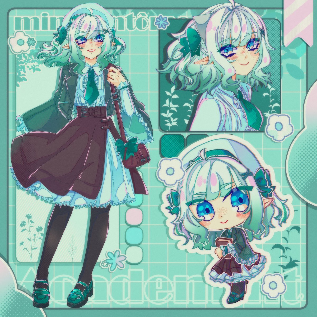 gads_koookwee's tweet photo. @MintFantome HIII MINTO I love designing original outfits of my favorite vtubers just for fun sometimes. I also contributed concept art for doki's official summer outfit design while working with nexi!! https://t.co/ED15ZfwROW