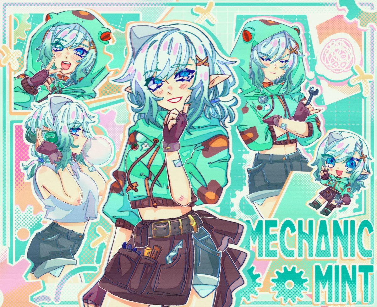 gads_koookwee's tweet photo. @MintFantome HIII MINTO I love designing original outfits of my favorite vtubers just for fun sometimes. I also contributed concept art for doki's official summer outfit design while working with nexi!! https://t.co/ED15ZfwROW