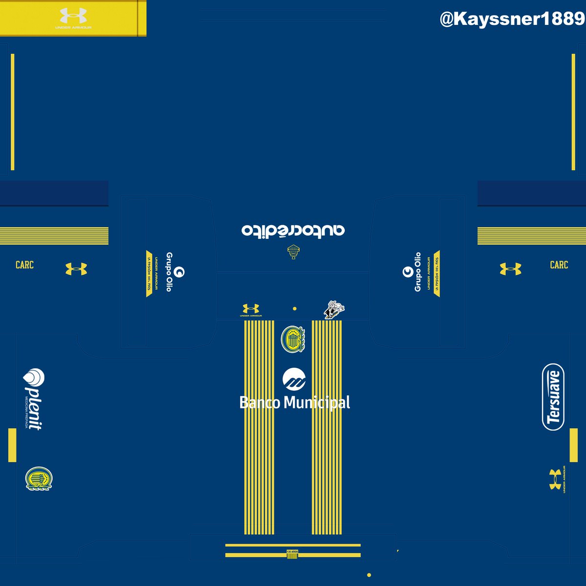 Kayssner1889's tweet photo. Kits Rosario Central 2020 - Under Armour ( GDB Completo )
#Kitmaker #KitRetro #PES #Efootball #RosarioCentral #Canalla @RosarioCentral 

Link --> https://t.co/qlR1yyLnog https://t.co/nndhWGK7fk