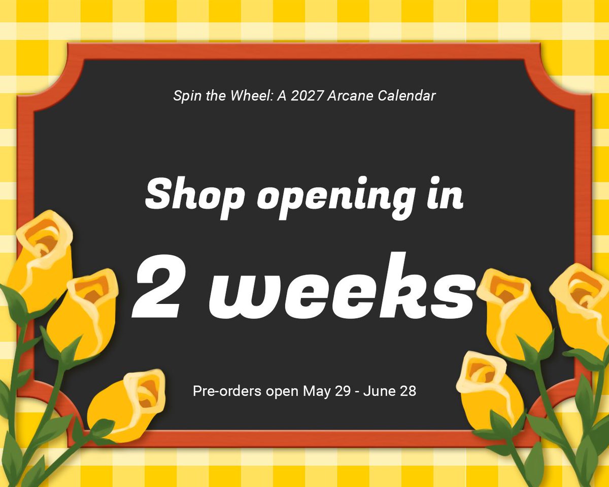 spinthewheel27's tweet photo. 🗓️ 2 WEEKS UNTIL PREORDERS OPEN 🗓️ 

Been marking down the days over here at StW on our handy-dandy calendar. If you want one, better make note that we open pre-orders on May 29th! 

#arcane https://t.co/Le8vA8LbYw