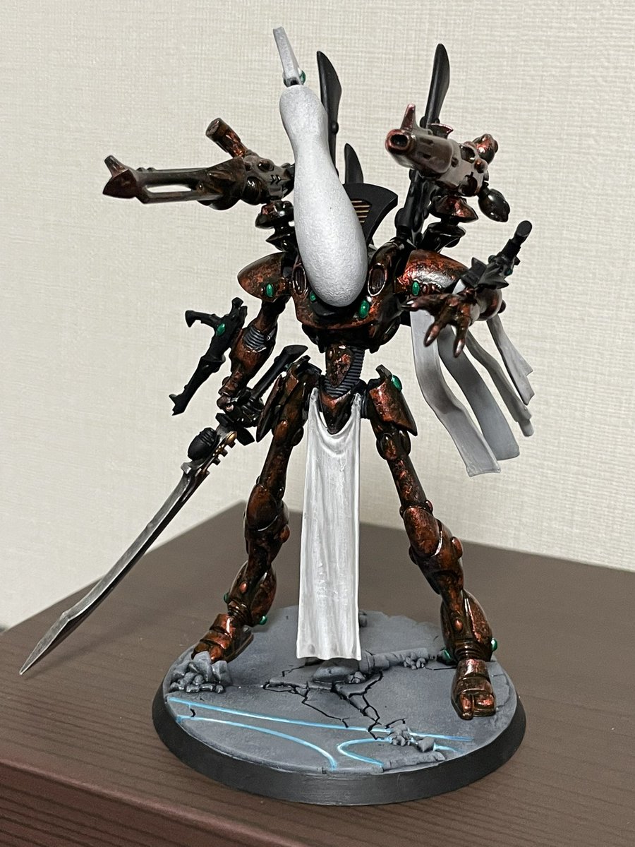 AlikaUp's tweet photo. マグネタイズで武装変更！

…でもまだ全部できてません。
コデックスも持ってません。
そういや遺跡みたいなのベースにつけ忘れてたよ…
#ウォーハンマー https://t.co/2BUXiZ9IZS