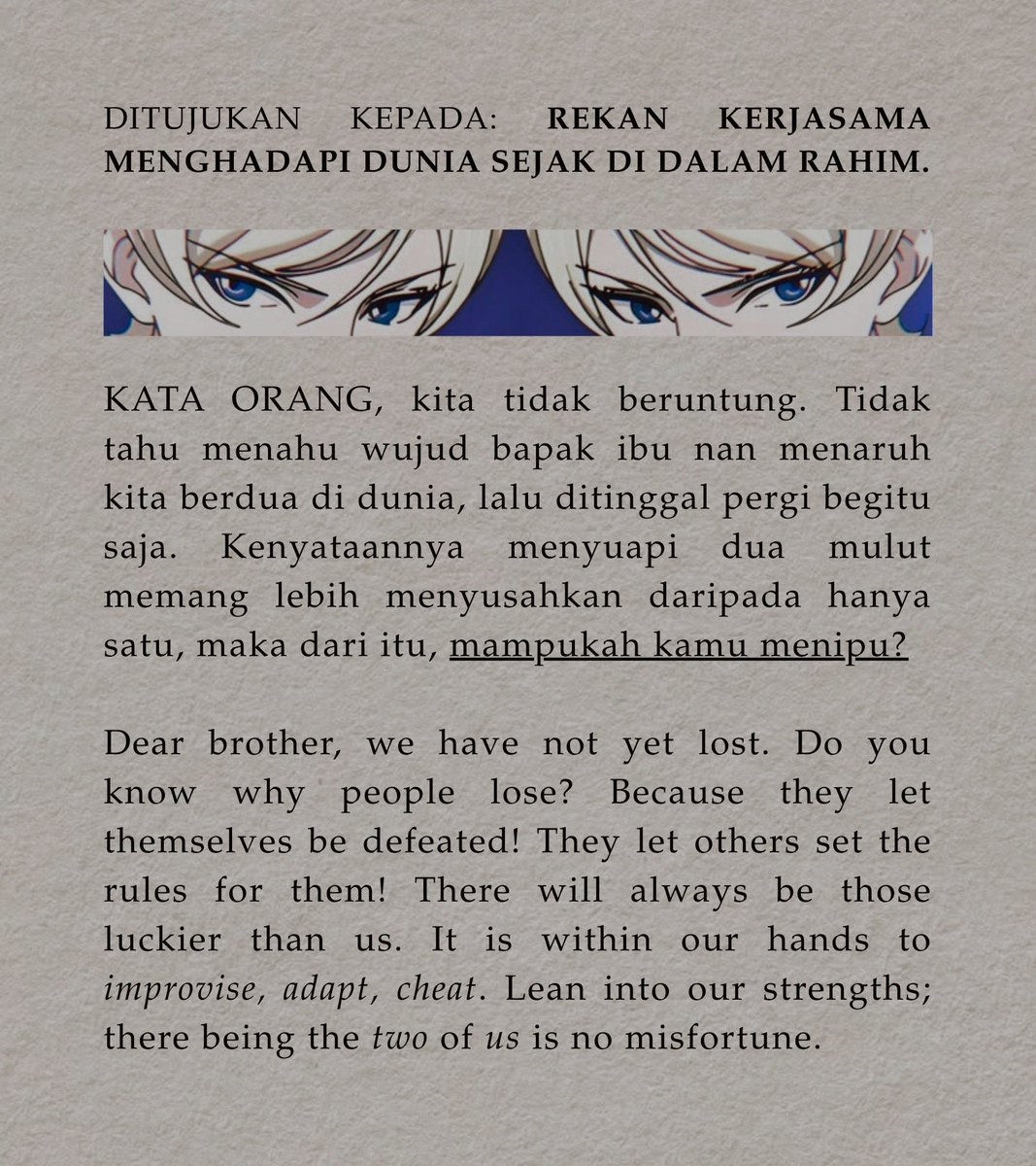 Terunadjang's tweet photo. ᅠ
[ Repost, please 🤲 ]

Dicari: Teman seperjuangan sejak janin!
ᅠ https://t.co/wdKLGyAqBS