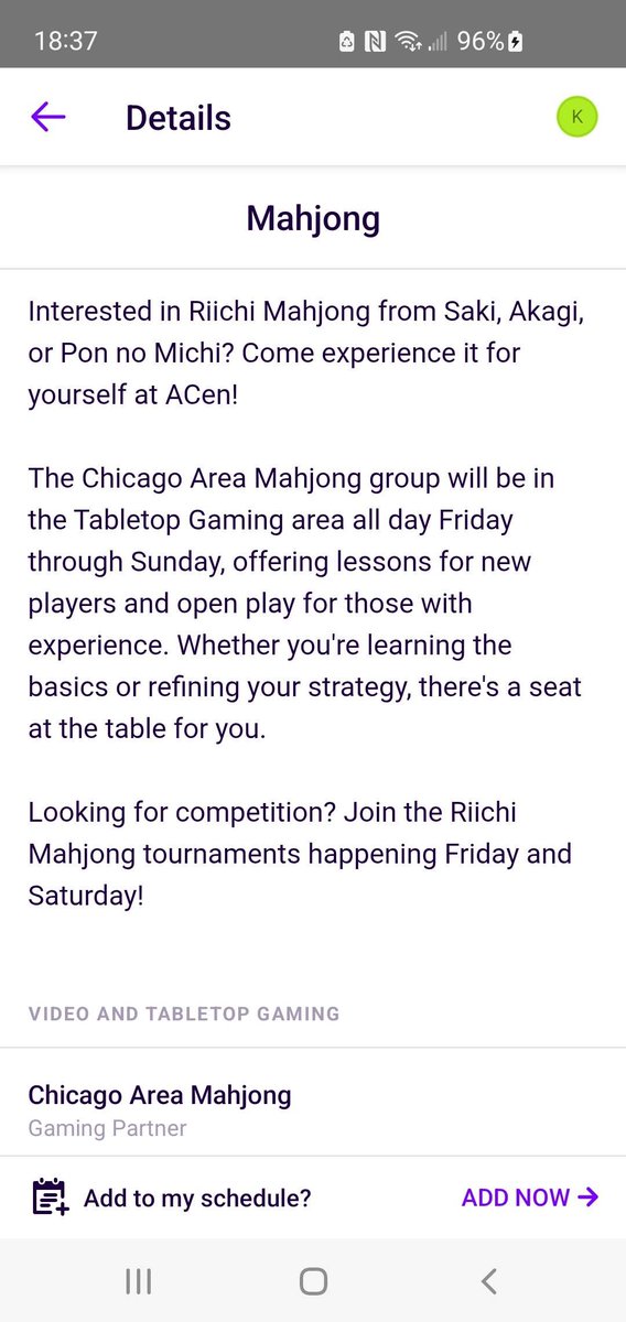 ChicagoMahjong's tweet photo. CAM is at Anime Central again.  We're set up and ready to go for the weekend.

We'll be looking forward to teaching and playing the mahjong. https://t.co/Clmr8C0Dj7