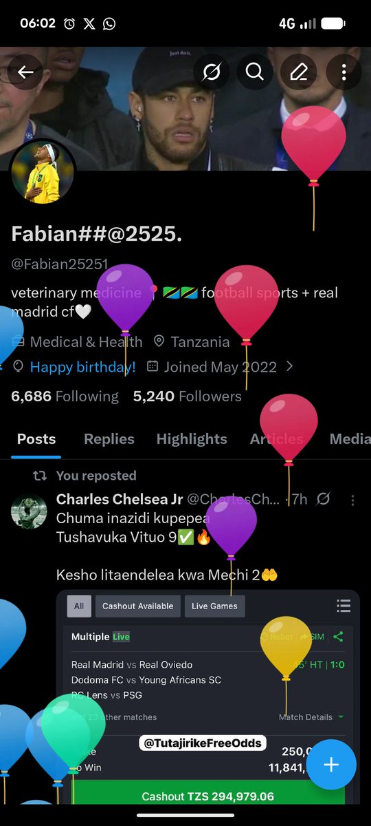 Fabian25251's tweet photo. Happy birthday to me , happy balloon day 🎉 
Mungu ni mwema sana 🙏 https://t.co/M582BIN17n
