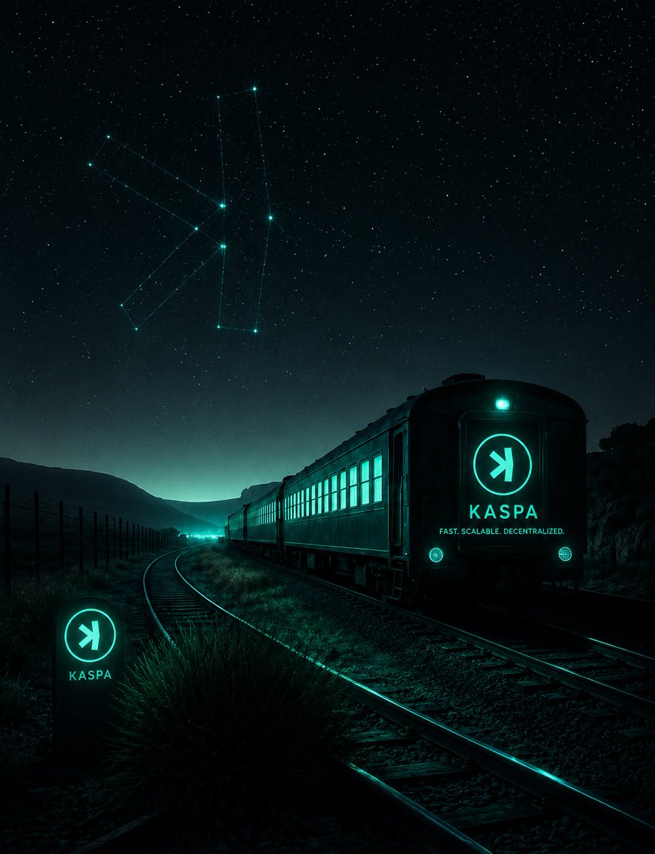 AJS_K_A_S's tweet photo. Next stop: the future of money.

Some people are still waiting at the station arguing about whether the train is real.
Meanwhile, the network keeps moving.
All aboard.
kaspa:native https://t.co/hTv7jnE7mx