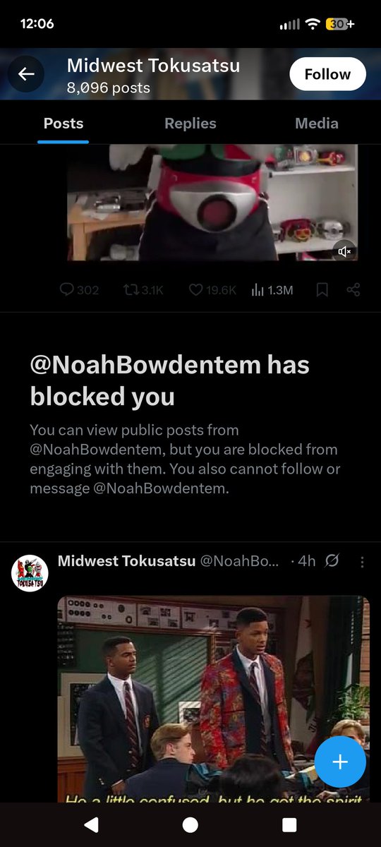 BruceDaemon1's tweet photo. @MTokusatsu They blocked me after I stopped responding and reported them https://t.co/V4P9sNfJhR