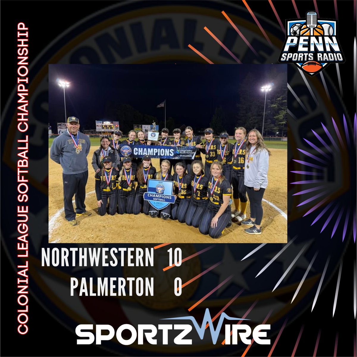 penn_radio's tweet photo. @FHS_Pates_SB and @NWtigerSoftball come away with league titles tonight! Congrats to both teams as they get ready now for Districts.

Broadcast replays available on our Spotify channel. Link in bio! https://t.co/JEkqQTZMtm
