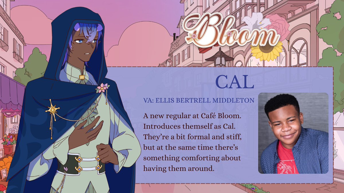 EllisBertrellVA's tweet photo. 🌟🌸Role Announcement🌸🌟

Excited to join the cast of Bloom as 'Cal', who sits in a place I don't often get to explore. I can't wait to share it!

Visit @NightLightWrks to see more about the game and give it a wishlist on Itch or Steam!

Thanks to all involved for your trust. 💙 https://t.co/diEtvRJQwu