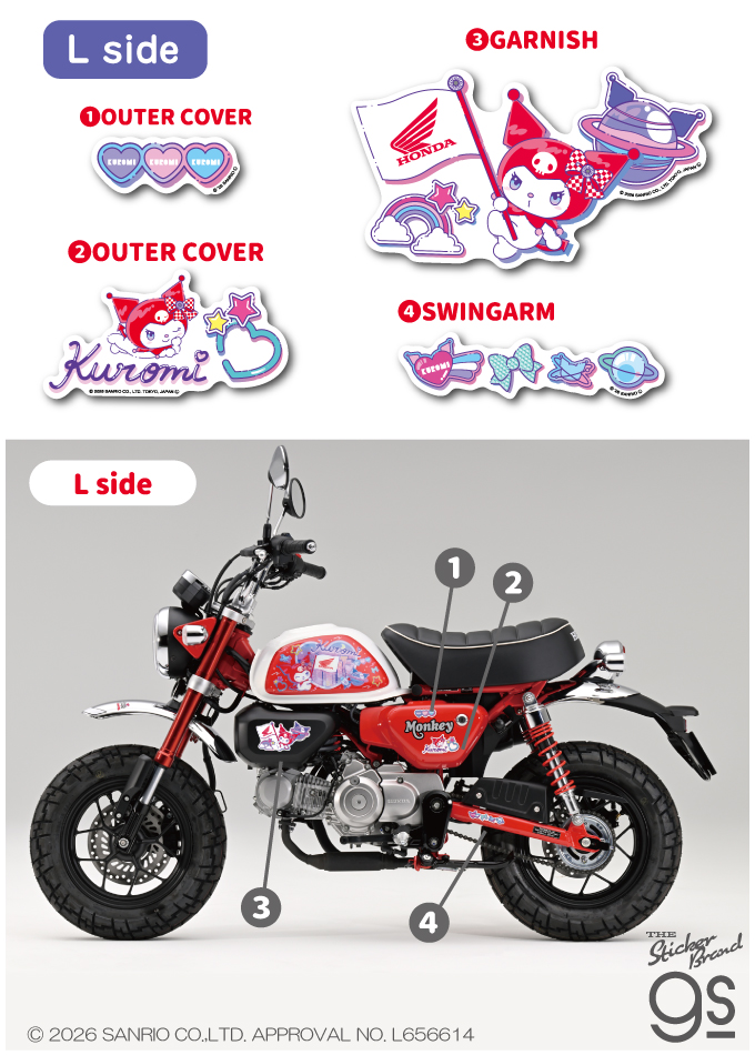 generalsticker's tweet photo. 🛵💜Monkey x Kuromiからステッカーが登場💜🛵

淡いカラーに ＃クロミ の表情が映える👀✨
7枚セットなので1つでいろいろ楽しめちゃう！🛵
自分好みにカスタムしませんか？
購入はこちら👉https://t.co/gFOMtAU9SV

#Honda ＃ゼネラルステッカー https://t.co/hCHPq79RfS