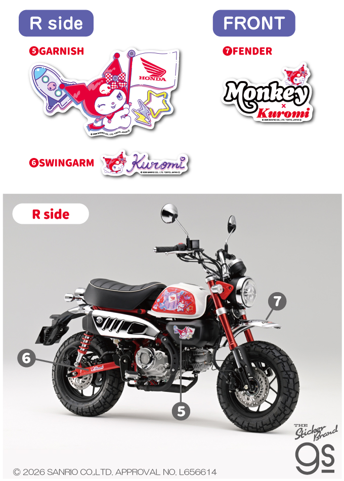 generalsticker's tweet photo. 🛵💜Monkey x Kuromiからステッカーが登場💜🛵

淡いカラーに ＃クロミ の表情が映える👀✨
7枚セットなので1つでいろいろ楽しめちゃう！🛵
自分好みにカスタムしませんか？
購入はこちら👉https://t.co/gFOMtAU9SV

#Honda ＃ゼネラルステッカー https://t.co/hCHPq79RfS