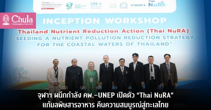 ChulalongkornU's tweet photo. 🌊 #จุฬาฯ ร่วม คพ.–UNEP เปิดตัว “Thai NuRA” เมื่อ 7 พ.ค. 69 ณ Skyview Hotel Bangkok
เดินหน้าลดมลพิษสารอาหารในน่านน้ำชายฝั่งไทย
#chula #UNEP #NuRA
🔍อ่านที่ https://t.co/Tkw2PgaJTa https://t.co/2EmOnT29j6