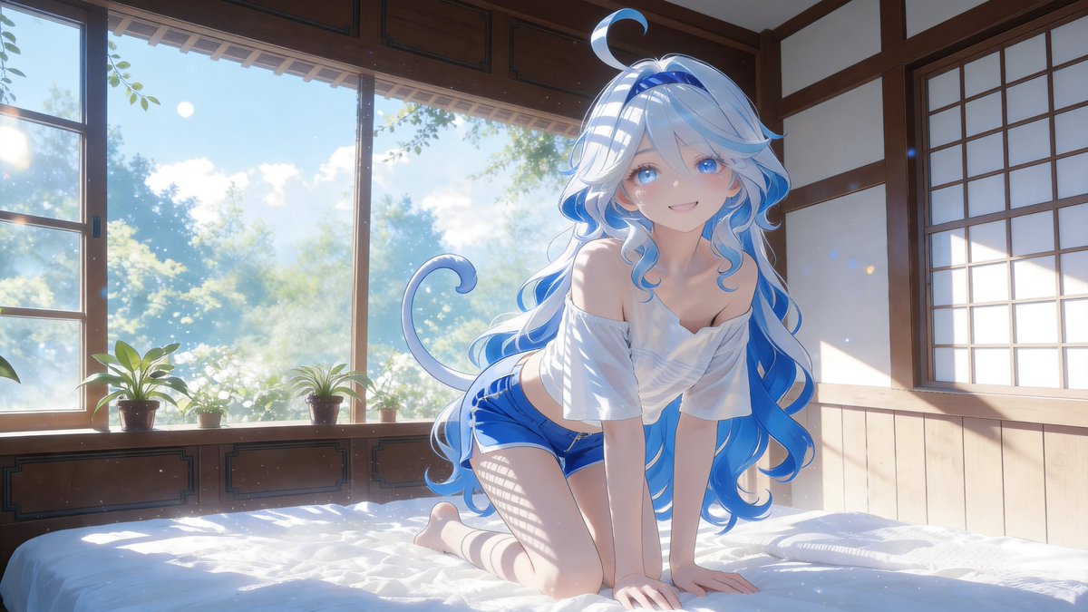 flowwallai's tweet photo. Morning sunlight streaming in, Furina's gentle greeting ☀️ 
A wallpaper that makes every wake-up a good mood~

#GenshinImpact #Furina #LiveWallpaper #AnimeWallpaper #Aesthetic https://t.co/n9gtutzoa7