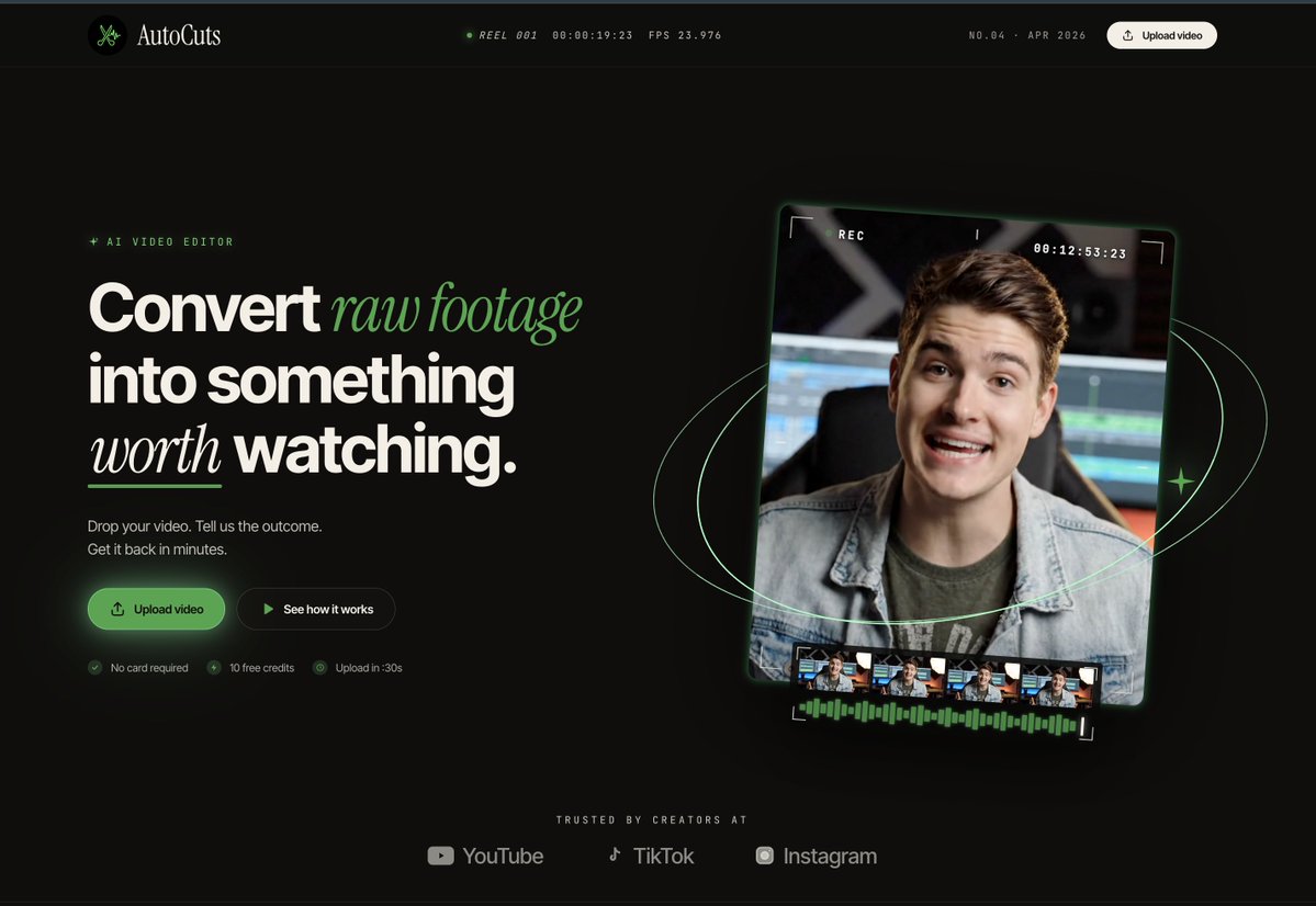 Autocuts | AI video editor tweet media