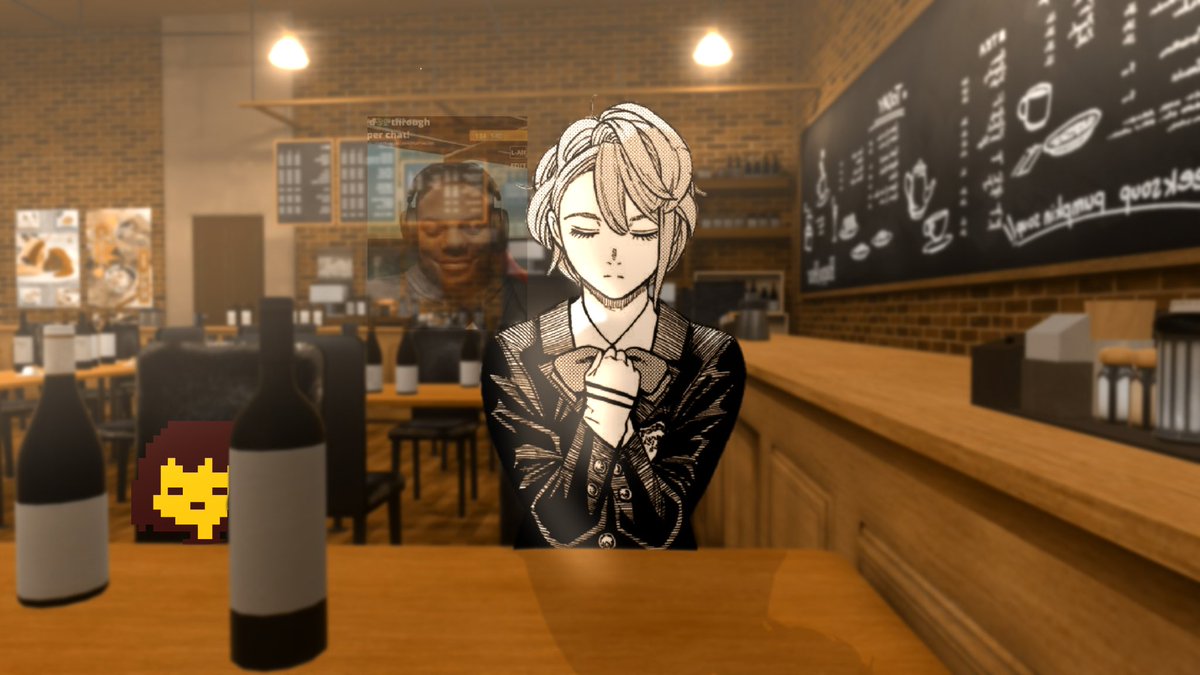 NeroSpardaRP's tweet photo. You guys think they sell pizza coffee here? I should ask that “Ree-zee” girl if they do https://t.co/hd10btZ44Z