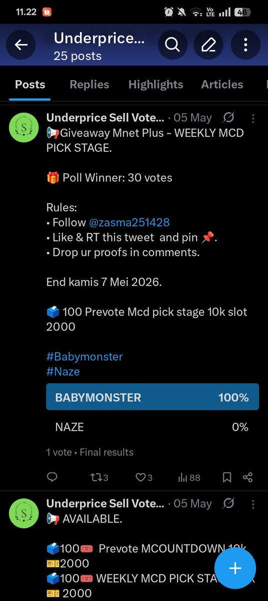 zasma251428's tweet photo. Status DONE ✅ for proff babymonster Choom ga 30 Prevote mnet Wekly Pick Stage 

Thank you for participation 🙇🙇🙇,

Dm me for reservations.
#Babymonster https://t.co/Tsk5aBmZPG