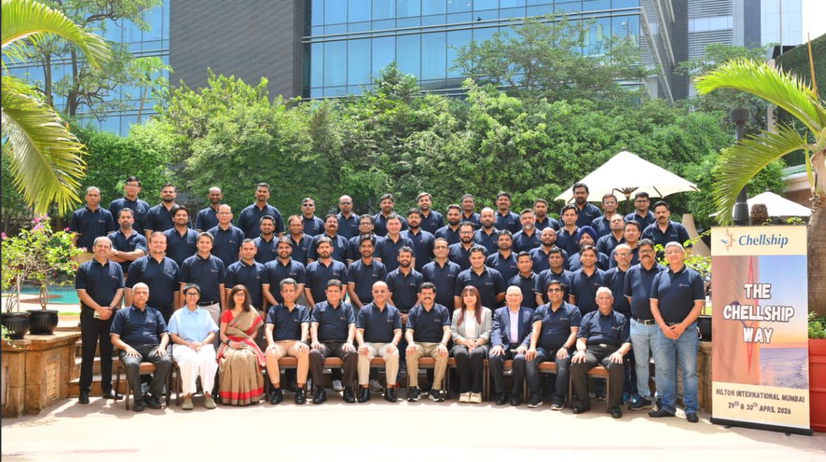 Chellshiphk's tweet photo. Chellship Way" - an informative gathering with our senior staff in Mumbai on 29 &amp; 30 Apr 2026. We missed staff who are onboard ship, looking forward to seeing you all at the next meet. https://t.co/aT8l7YdX3U