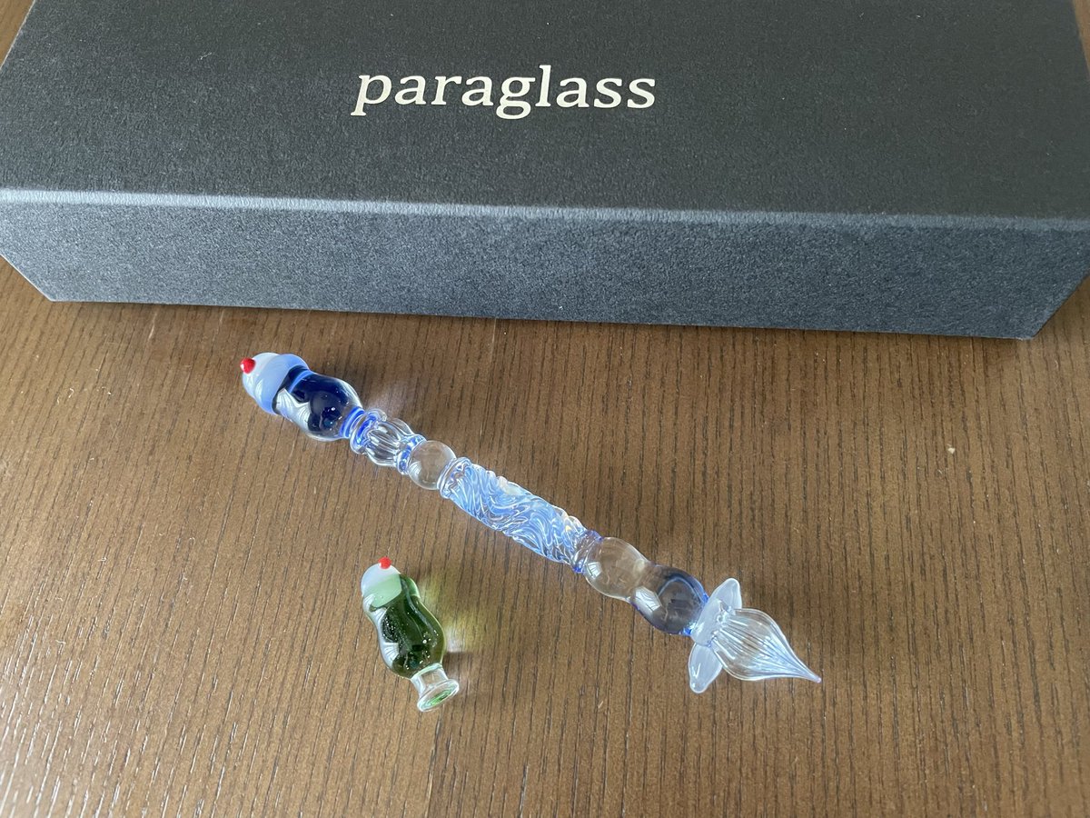古川紙工さん×paraglassさんコラボの恋するガラスペン クリームソーダ2