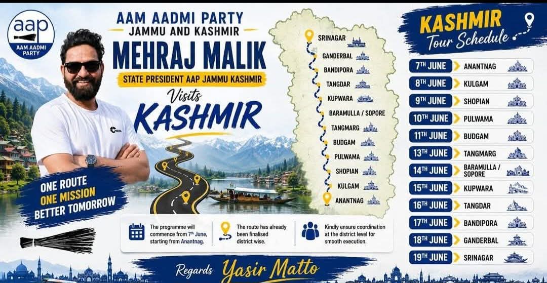 aapkamuddasir's tweet photo. Get ready, Kashmir! 💚
@MehrajMalikAAP araha hai.
A new wave of hope, change, and people-first politics is here. Together, let’s build a stronger and better future.
@ArvindKejriwal @SanjayAzadSln @msisodia @ImranHussaain
#AamAadmiParty #Kashmir #MLA #PoliticsOfChange #mehrajmalik #Aapmla