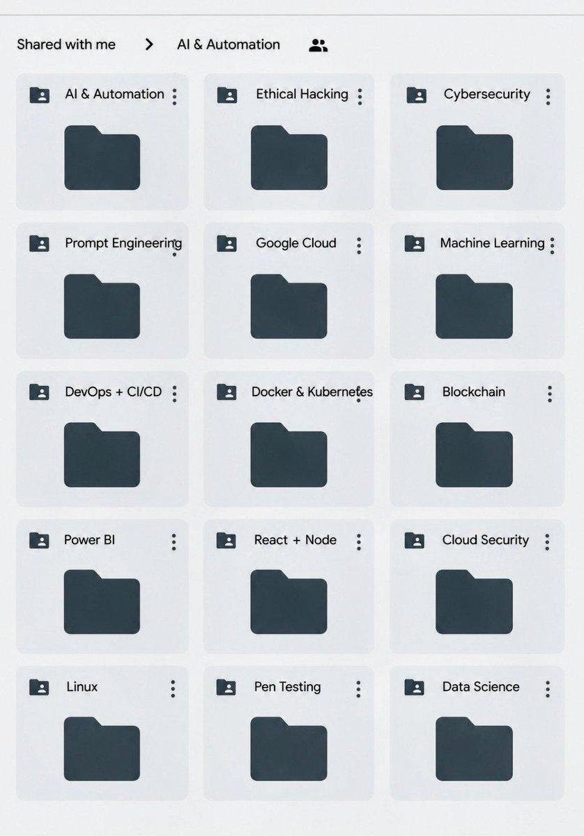 jaysmith_ai's tweet photo. All Paid Courses (Free for First 4500 People)

 𝗣𝗮𝗶𝗱 𝗖𝗼𝘂𝗿𝘀𝗲 𝗙𝗥𝗘𝗘 (PART - 1)
 1. Artificial Intelligence
 2. Machine Learning
 3. Prompt Engineering
 4. Claude,Chatgpt,Grok
5. Data Analytics
6. AWS Certified
 7. Data Science
8. BIG DATA
9. Python
 10. Ethical Hacking

(72 Hours only )

Like + RT + comment ' Drive '

Must Follow me so I can DM you.